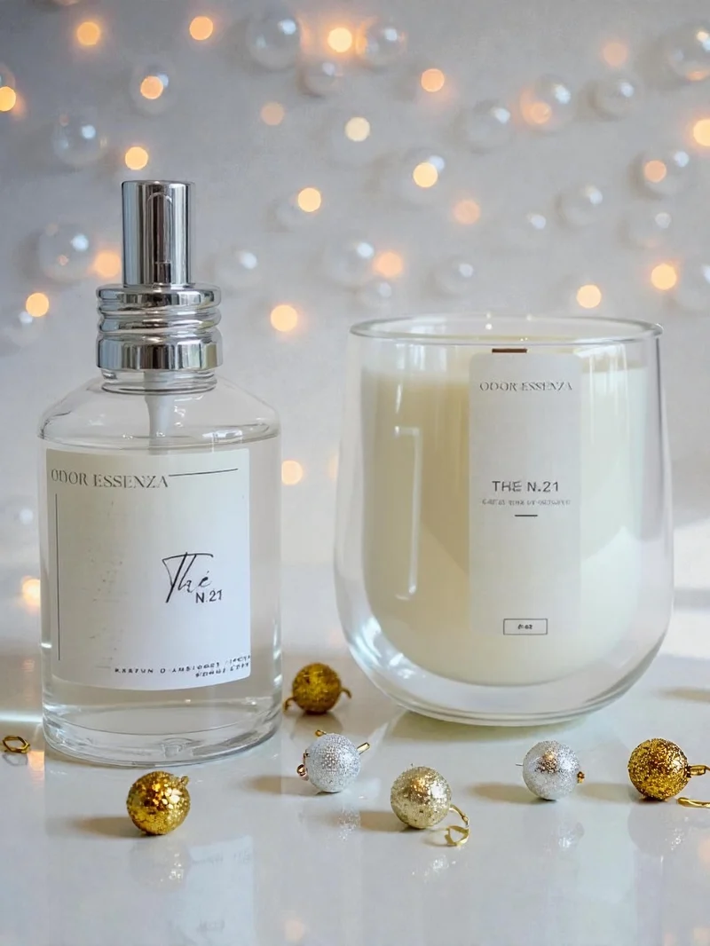Coffret cadeaux Thé n.21 Bougie parfumée. & Parfum Ambiance