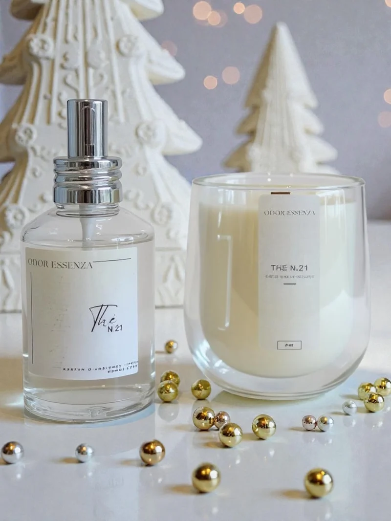 Coffret cadeaux Thé n.21 Bougie parfumée. & Parfum Ambiance