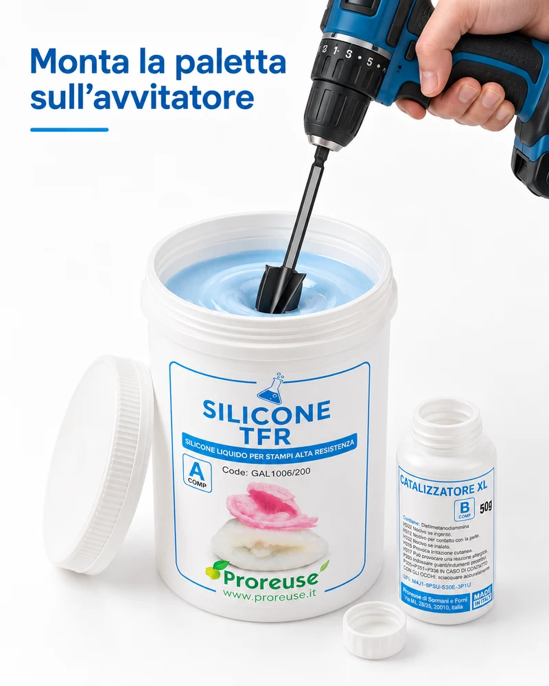 Miscelatori per Silicone e Resina Epossidica da Trapano – Agitatori Riutilizzabili
