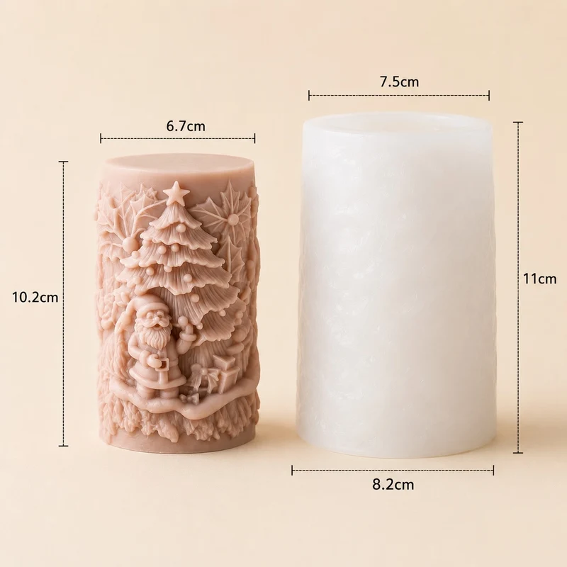 Stampo in Silicone Candela Scena Natalizia