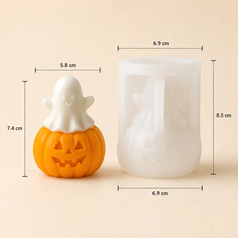 Stampo in Silicone Zucca con Fantasmino