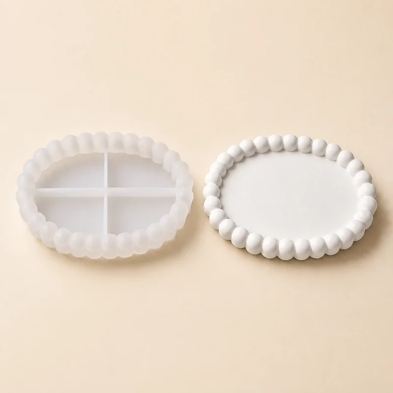 Stampo in Silicone Vassoio Ovale con Perle