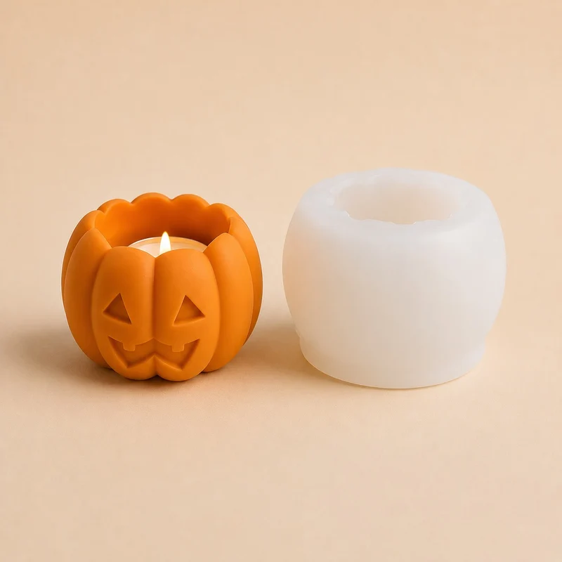Stampo in Silicone Zucca Portacandela