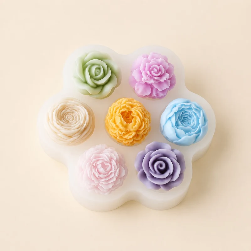 Stampo in Silicone Fiori Assortiti