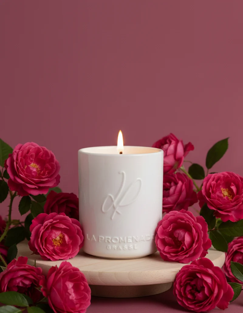 Dans les roses d'Orient - Bougie parfumée céramique