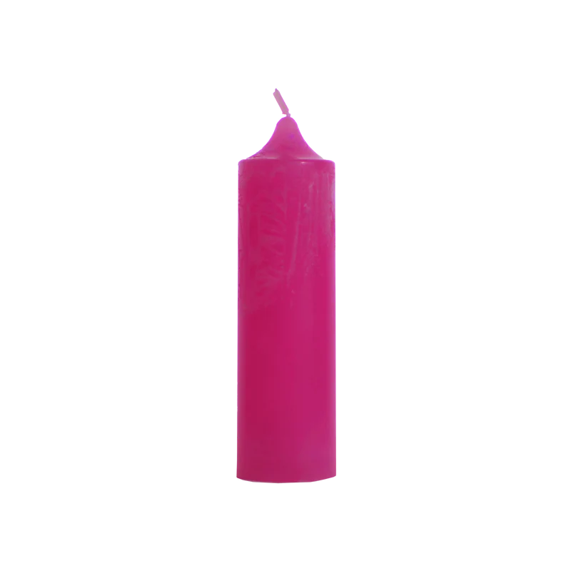 Bougie déco rose