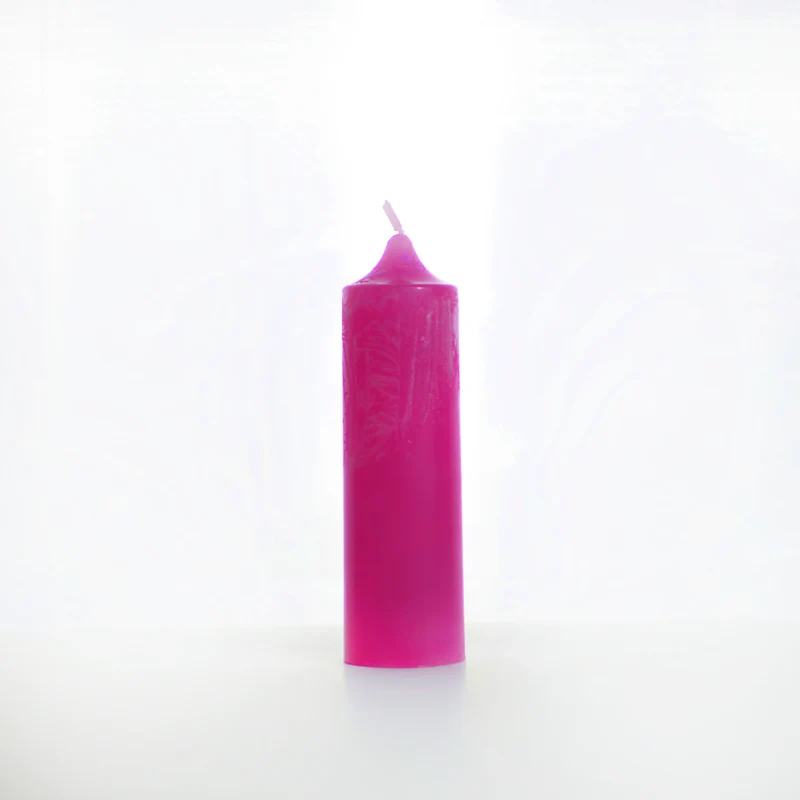 Bougie déco rose