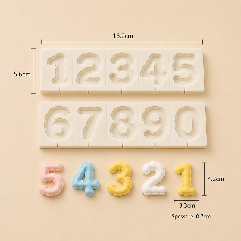 Stampo in Silicone Numeri per Torte