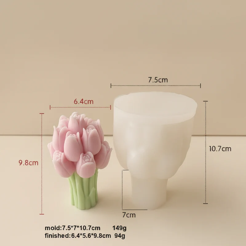 Stampo in Silicone Bouquet di Tulipani