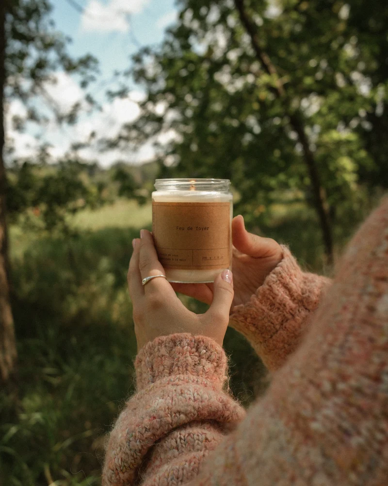 Bougie de soya — Feu de foyer — 8 oz (50 heures)