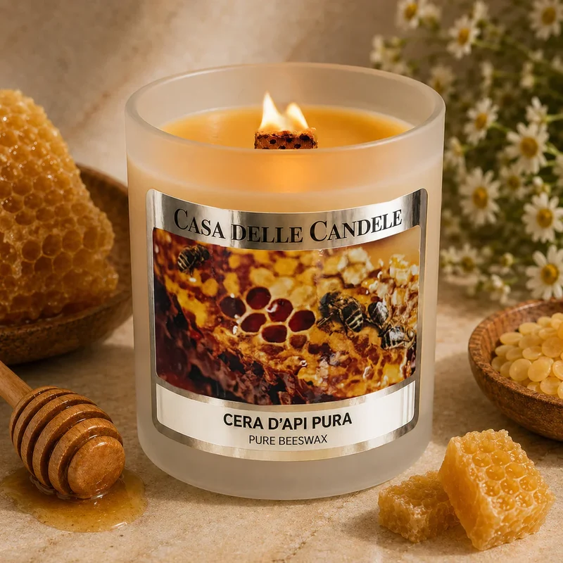 Candela in cera d’Api naturale