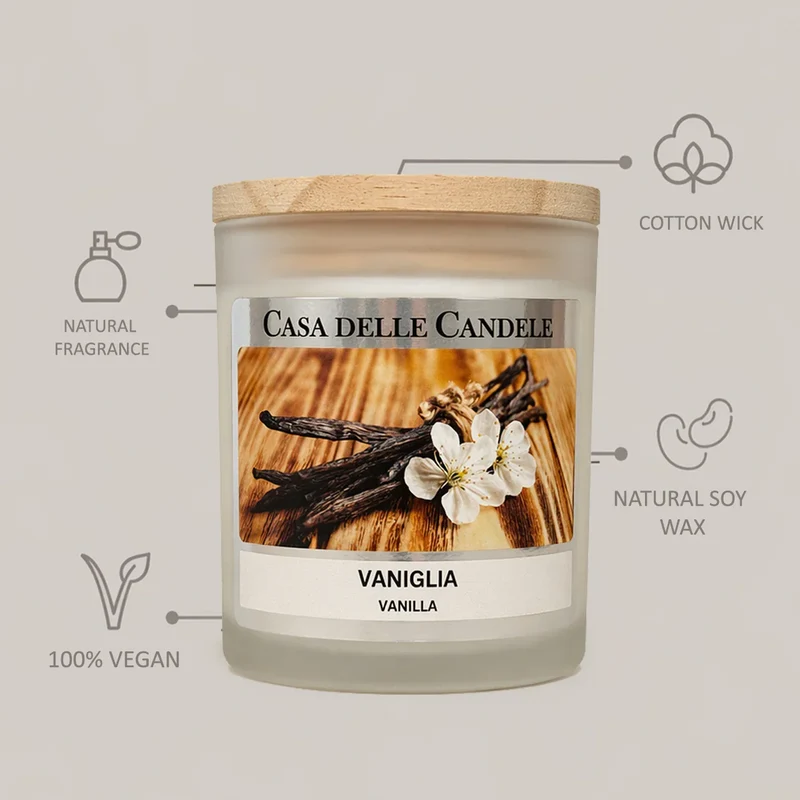 Candela alla Vaniglia in cera di soia