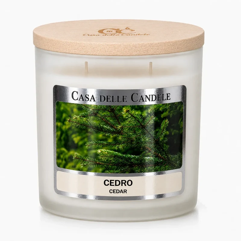 Candela al Cedro in cera di soia