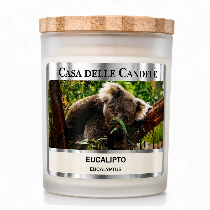 Candela all’Eucalipto in cera di soia