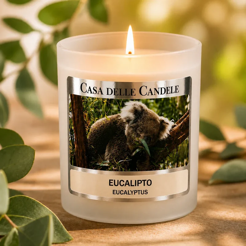 Candela all’Eucalipto in cera di soia