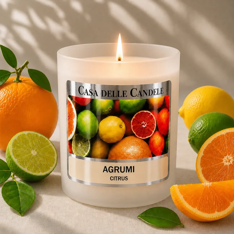Candela agli Agrumi in cera di soia