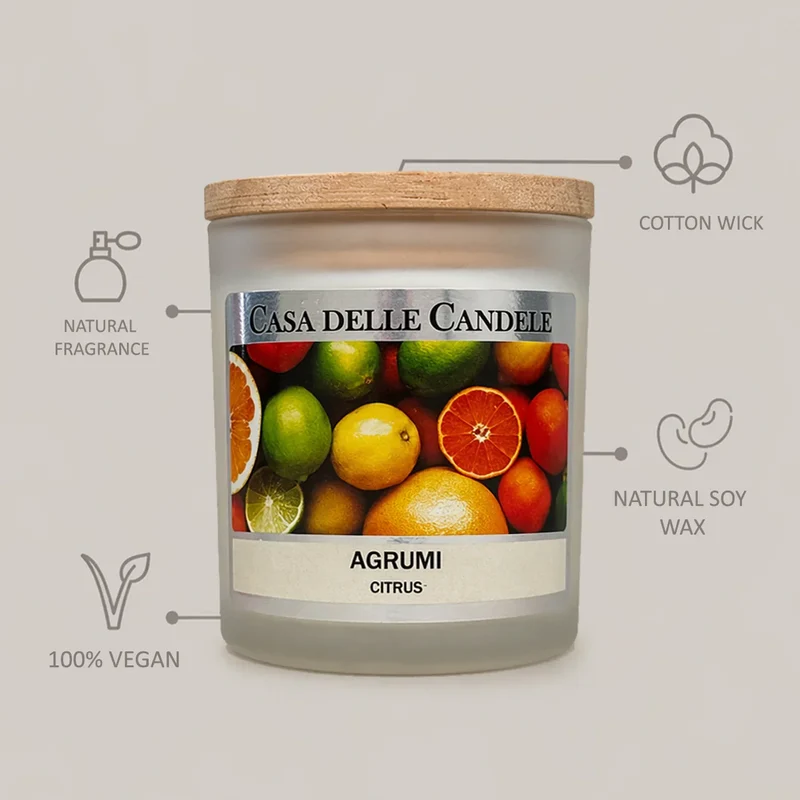 Candela agli Agrumi in cera di soia