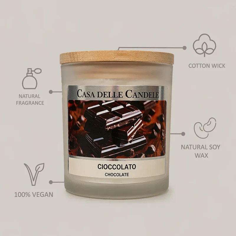 Candela al Cioccolato in cera di soia