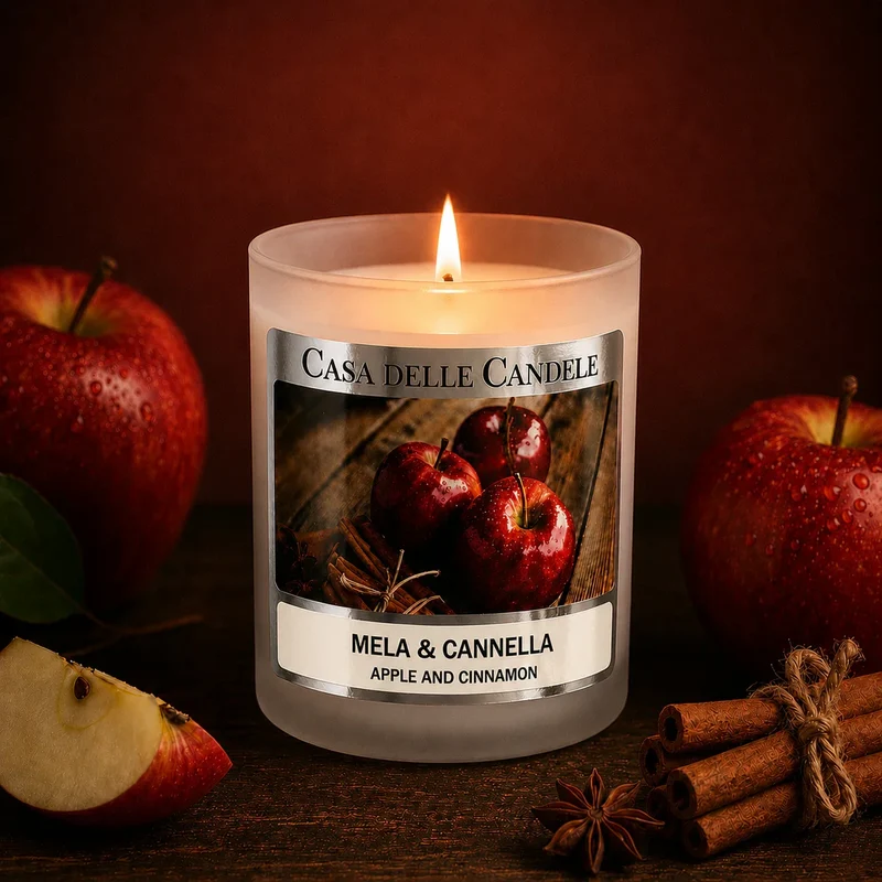 Candela Mela & Cannella in cera di soia