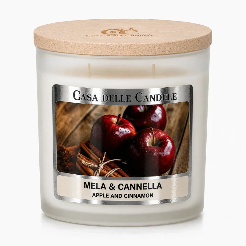 Candela Mela & Cannella in cera di soia