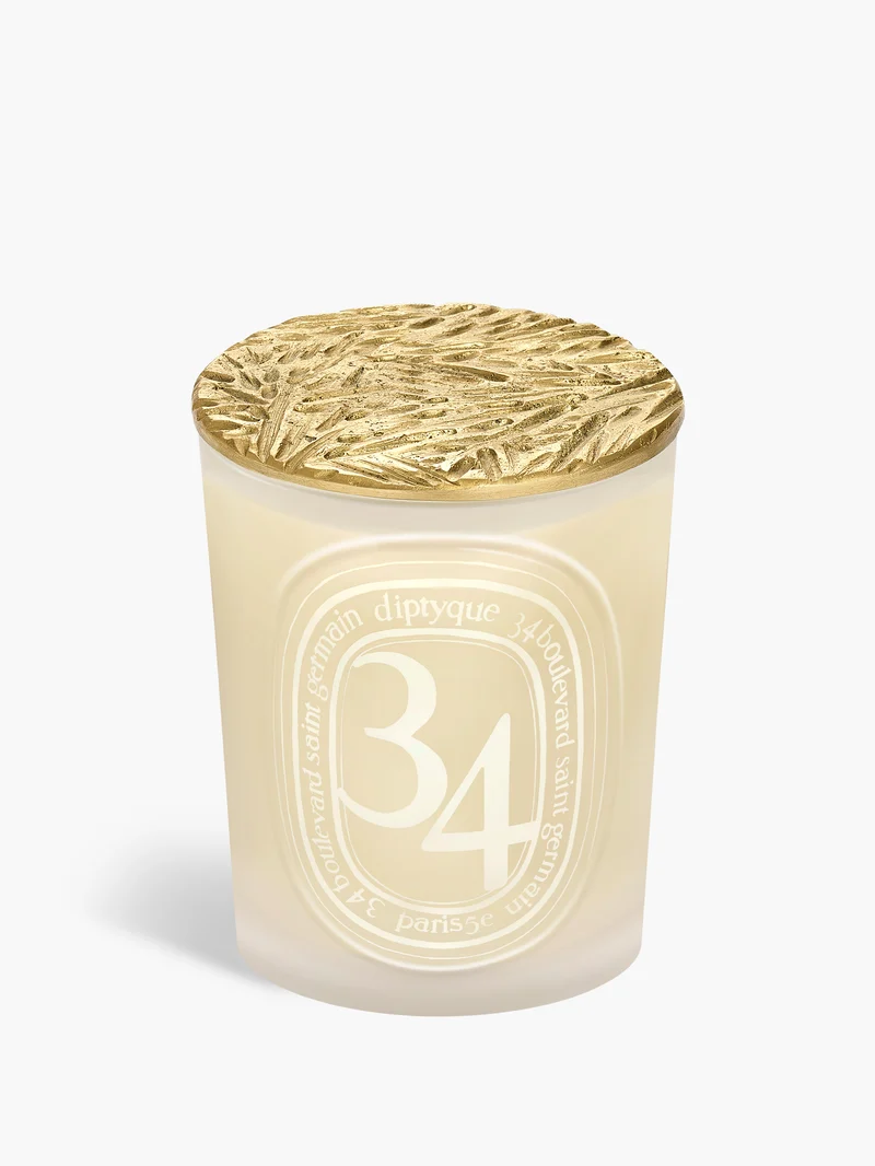 Couvercle pour bougie Feuillage Bronze - Pour bougies moyen modèle