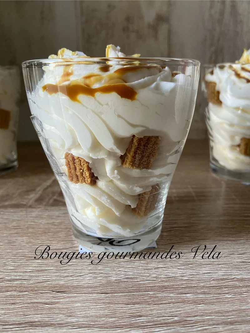 Bougie gourmande parfum caramel Bougie chantilly Bougie artisanale Bougie végétale Idée cadeau