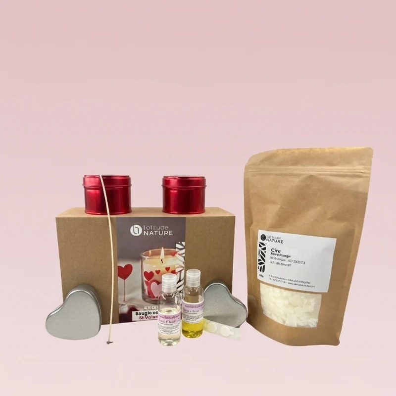 Kit de fabrication de bougie coulée spécial Saint-Valentin