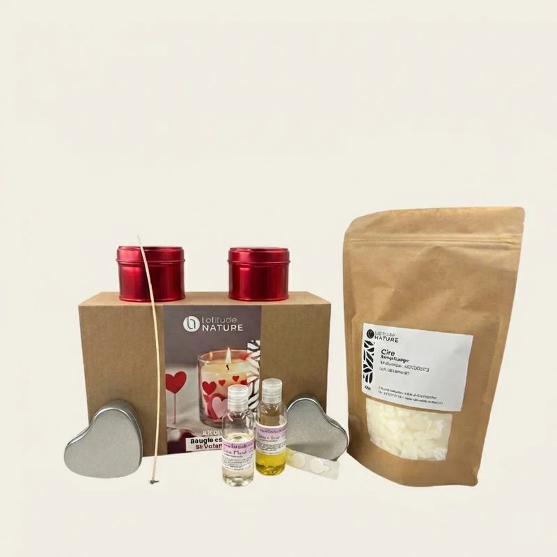 Kit de fabrication de bougie coulée spécial Saint-Valentin