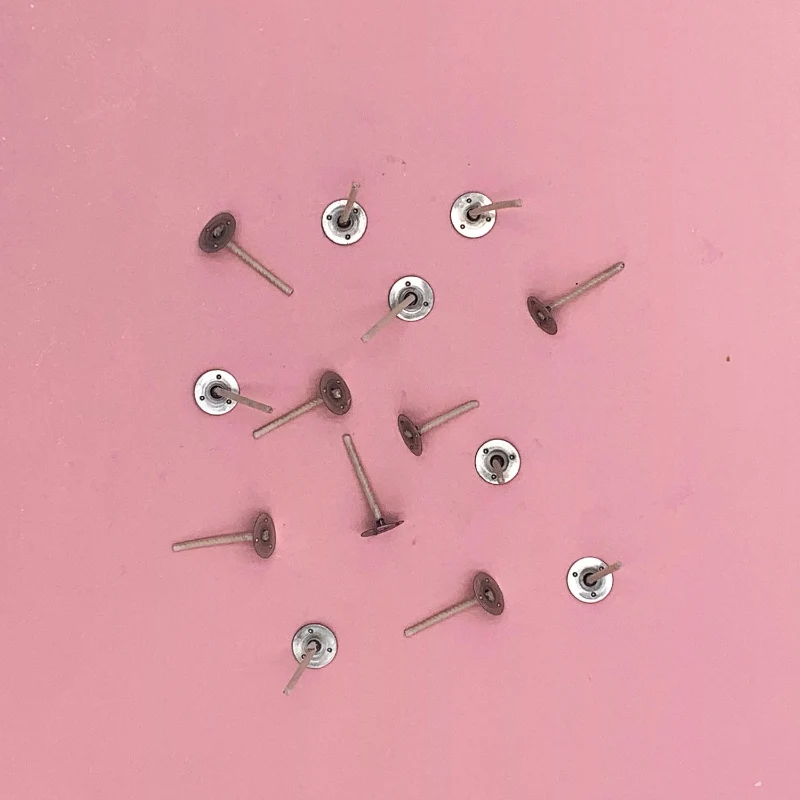 Mèche en coton pré-cirée sur socle pour chauffe-plat T12/6