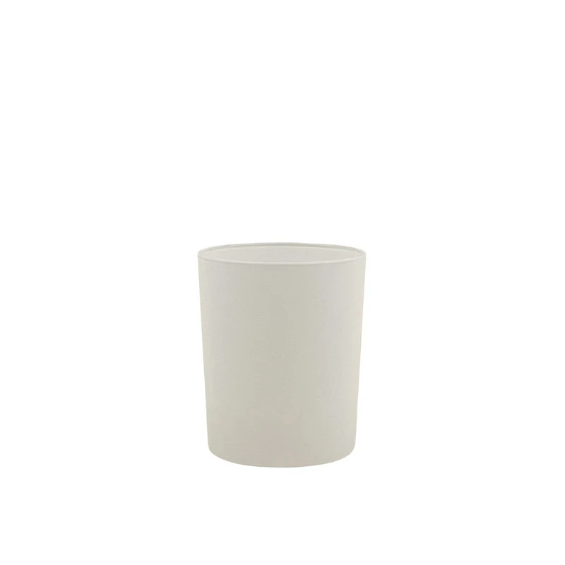 Verre laqué blanc mat 250 ml / bougie 180 g