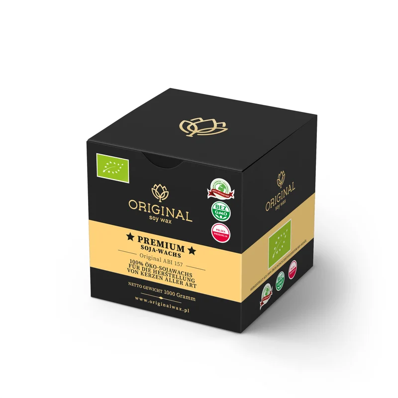 Sojawachs für Kerzen mit Öko-Zertifikat EU-Original ABI 157- 1KG Verpackung