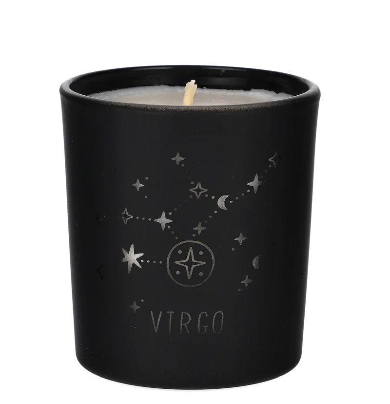 Virgo Zodiac Schwarz Duftkerze