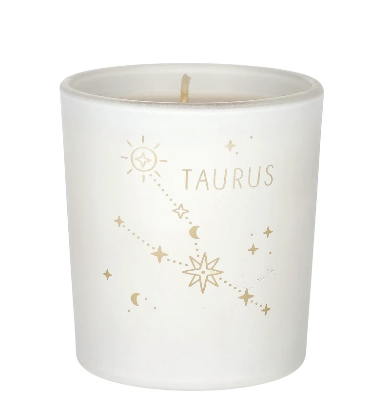 Taurus Zodiac Weiß Duftkerze
