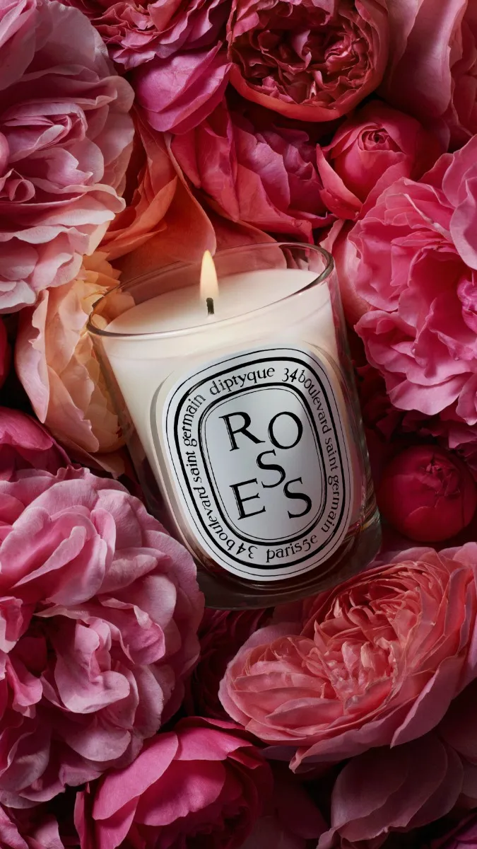 Roses - Recharge pour bougie modèle classique