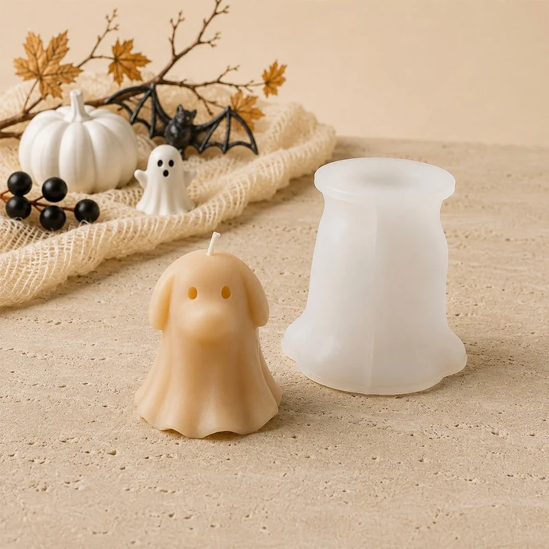 Moule bougie Fantôme chien - Silicone