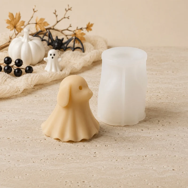 Moule bougie Fantôme chien - Silicone