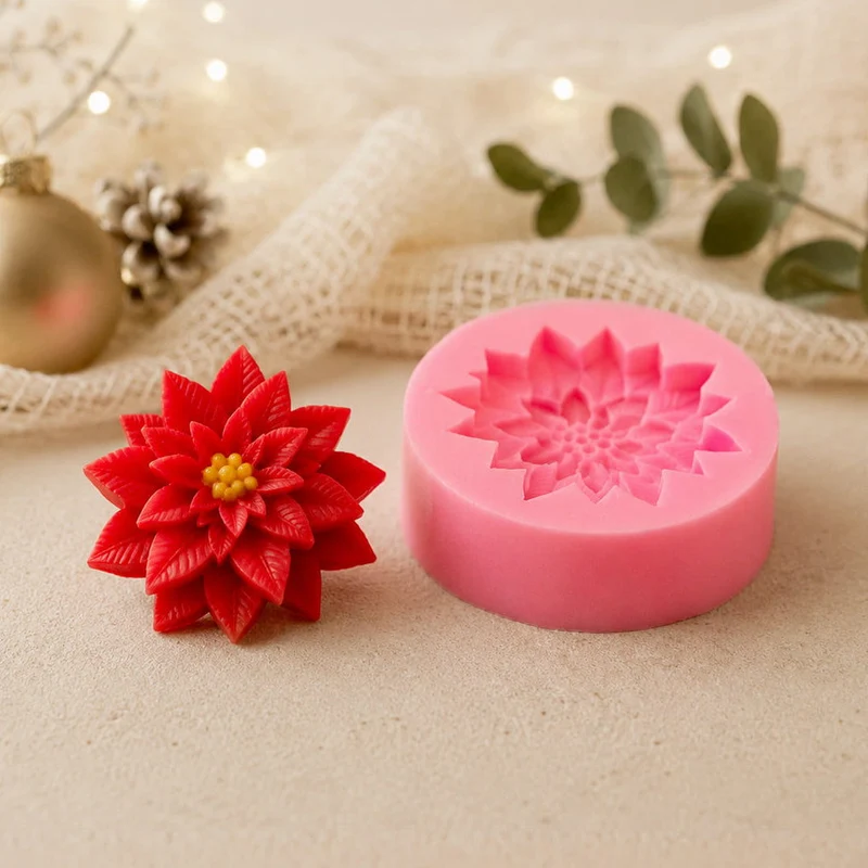 Moule décoration Poinsettia - Silicone