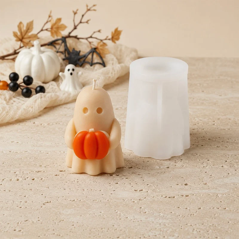 Moule bougie Fantôme câlin - Silicone