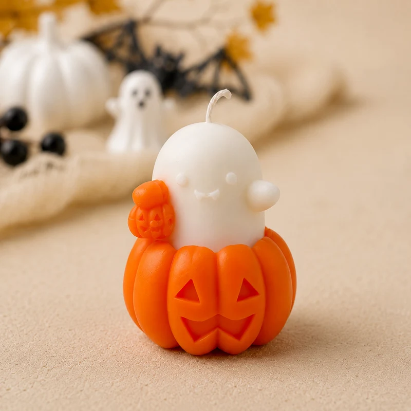 Moule bougie Duo de fantômes - Silicone