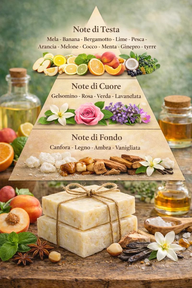 Fragranza per sapone: Fiori d'arancio e Pesca