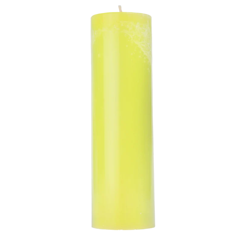 Bougie déco jaune