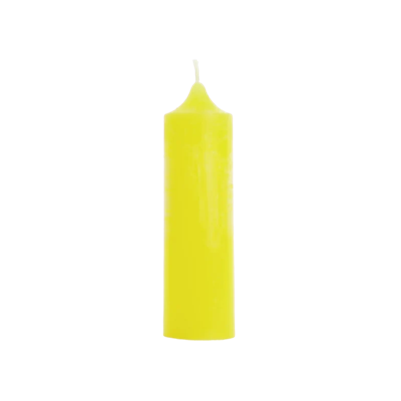 Bougie déco jaune