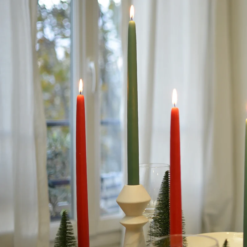 Chandelles vert foncé