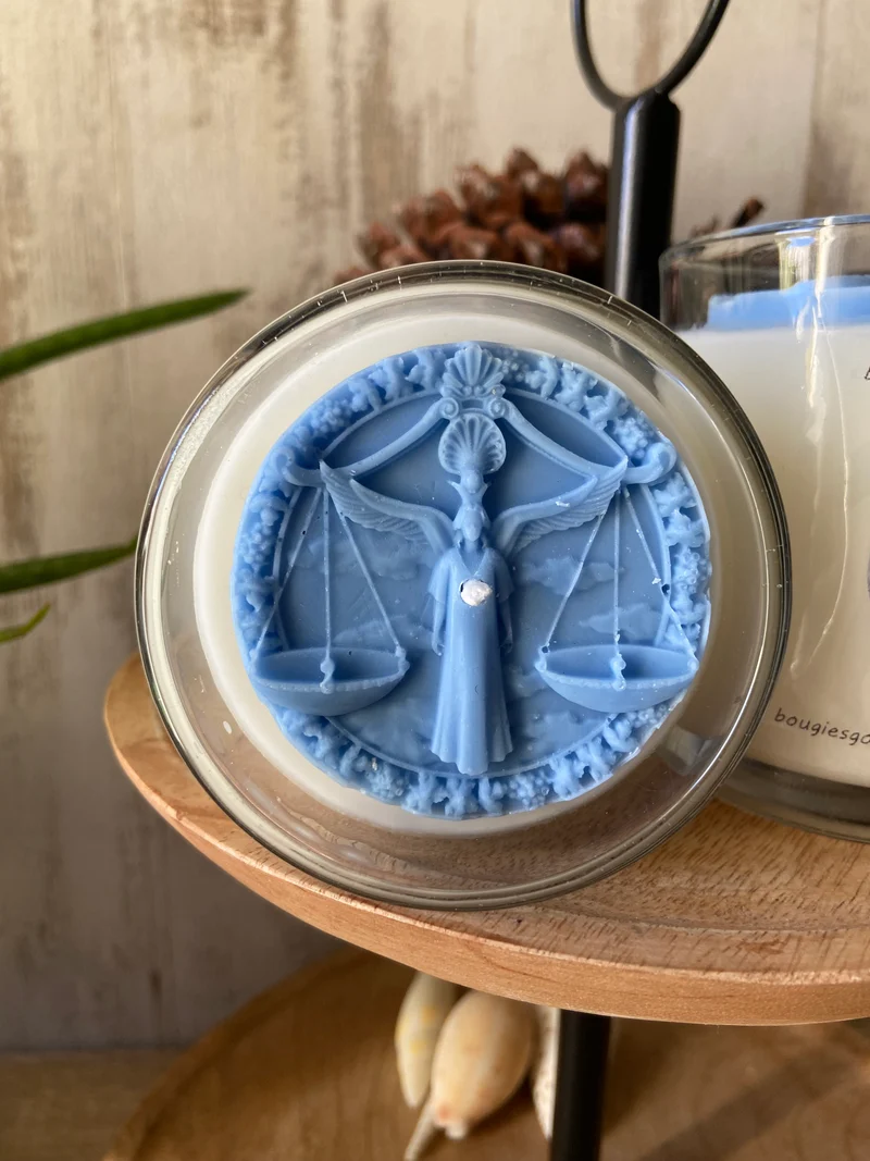 Bougie Balance Collection signes astrologiques Bougie signe d’air Bougie artisanale Bougie végétale Idée cadeau