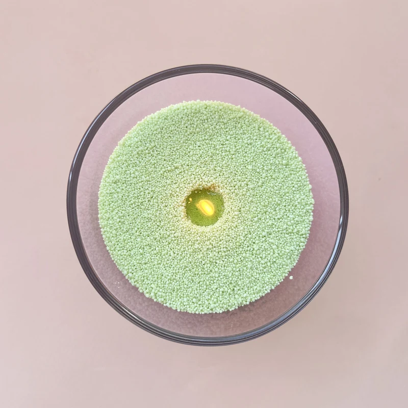Cire sable pour bougie perlée vert