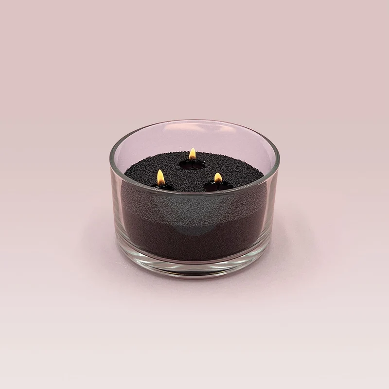 Cire sable pour bougie perlée noir