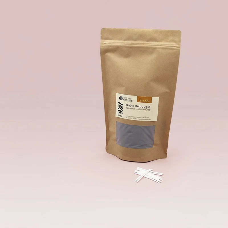 Cire sable pour bougie perlée noir
