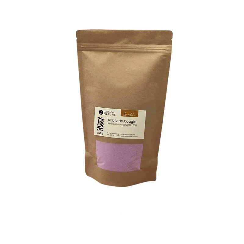 Cire sable pour bougie perlée rose
