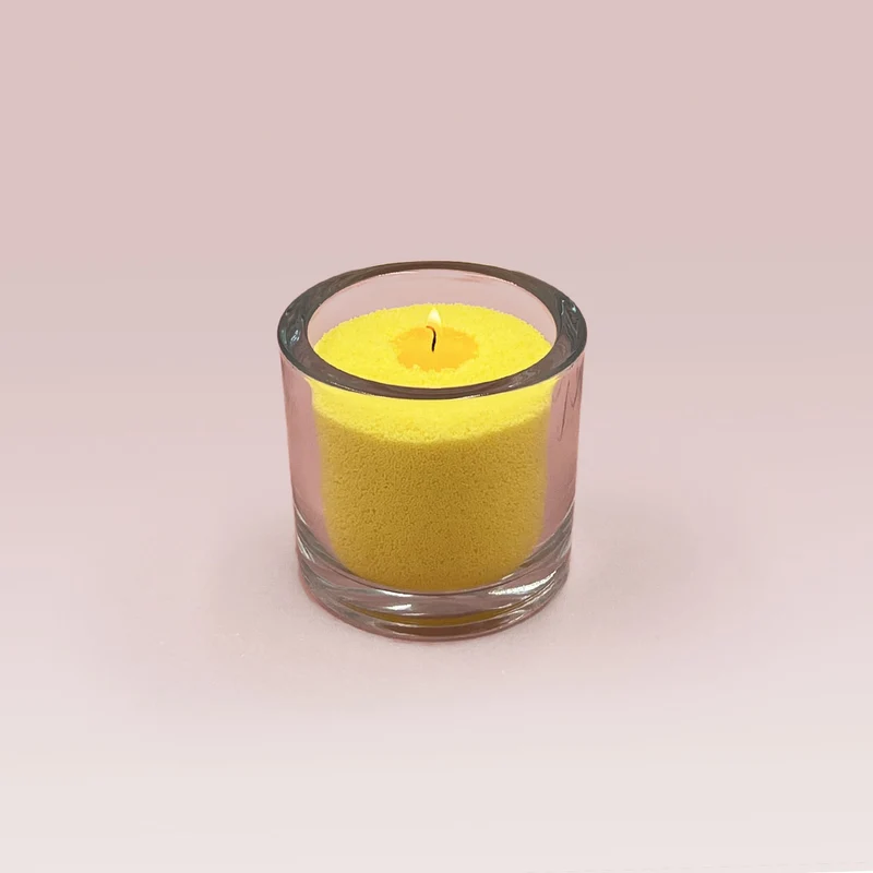 Cire sable pour bougie perlée jaune