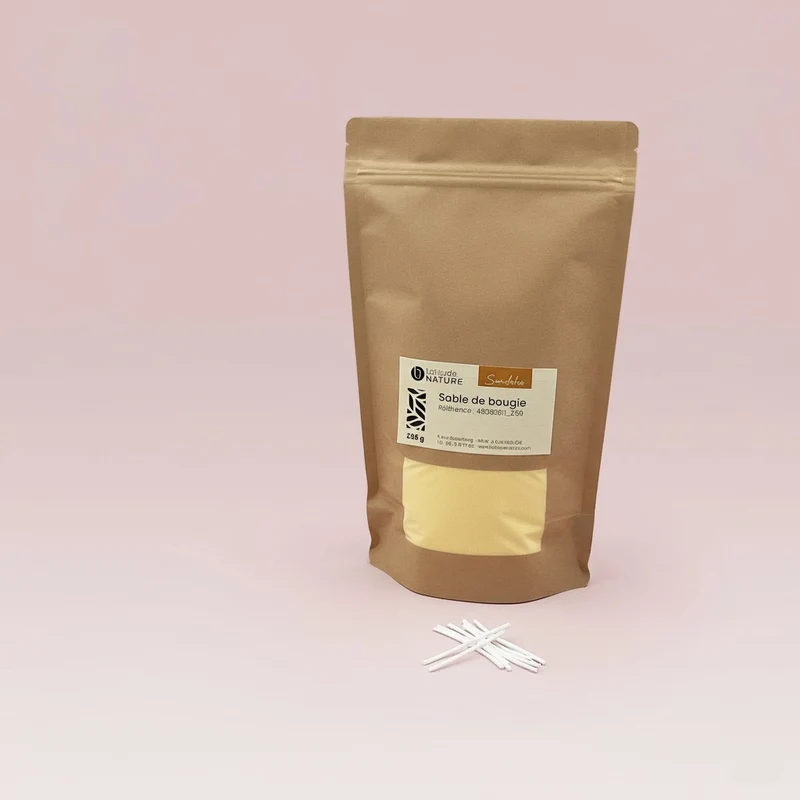 Cire sable pour bougie perlée jaune